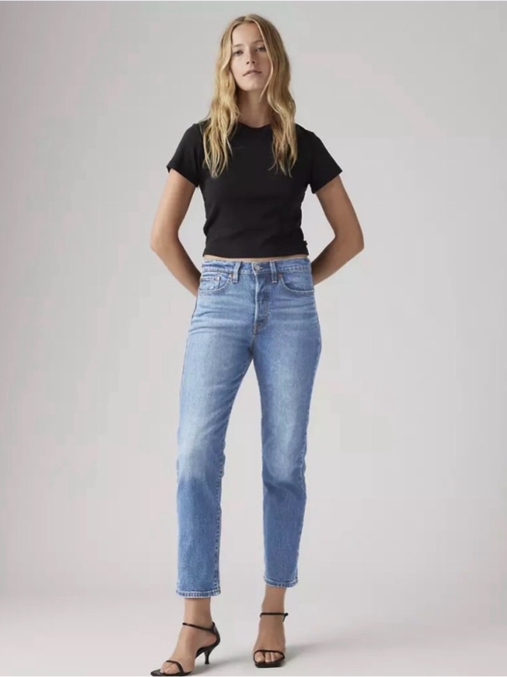 Levi's Wedgie Straight Ankle Denim Light Blue Straight Women’s Jeans